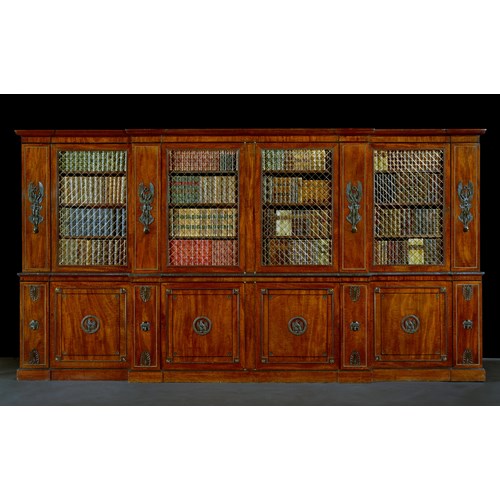 A REGENCY BRONZE-MOUNTED BOOKCASE IN THE MANNER OF THOMAS HOPE
